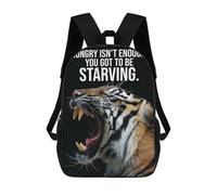 sinyumoney You Got To Be Starving 3D Printed Children's 17 Inch Backpacks 3D Printed Casual School Bag for Boys Elementary And Middle
