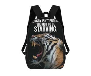 sinyumoney You Got To Be Starving 3D Printed Children's 17 Inch Backpacks 3D Printed Casual School Bag for Boys Elementary And Middle