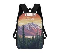 sinyumoney Yukon Canada Mountain Landscape Backpacks Children's Backpacks School Bag 3D Printed Children's School Backpack Fashion Travel Backpacks for Kids Elementary Middle School 17inch