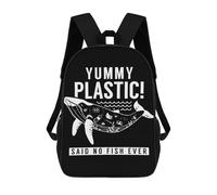 sinyumoney Yummy Plastic Whale Backpack School Bag Water Resistant Travel Backpack Computer Bag for Teenage Girls Boys Women Men 17inch