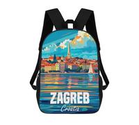 sinyumoney Zagreb Croatia School Bags Water Resistant School Bag Business Backpack for Campus Outdoor Travel Sports 17inch