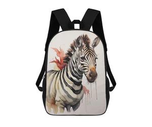 sinyumoney Zebra Abstract Watercolor School Bags Water Resistant Travel Backpack Computer Bag for School/Work/Travel 17inch