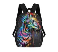 sinyumoney Zebra Animal Painting School Backpack Lightweight Airport College Students Back Pack for Teenage Girls Boys Women Men 17inch