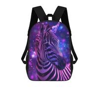 sinyumoney Zebra Animal Space 3D Printed Children's School Backpack for Kids High Capacity Travel Rucksacks Book Bags Kids School Bag Back Pack 17inch