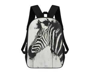 sinyumoney Zebra Elegance Painting School Backpack Water Resistant Travel Backpack Computer Bag for School/Work/Travel 17inch