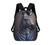 sinyumoney Zebra in Suit Portrait School Backpack Large Water Resistant Laptop Backpack for Men, Women & Teenage Boys 17inch