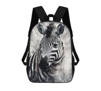 sinyumoney Zebra Portrait Backpack School Bag Water Resistant Travel Backpack Computer Bag for Girls Boys Teenage 17inch