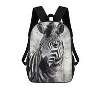sinyumoney Zebra Portrait Backpacks, Kids Backpack Student School Bag 3D Printed Travel Backpacks Fashion Accessory Backpack Children Waterproof School Bags 17inch