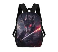 sinyumoney Zebra Samurai Warrior Animal Kids Backpacks Children Bag,Anime Bag,Large Capacity Kids Backpack, 3D Printed Children's,Student Schoolbag,Kids Boys Girls School Bag 17inch