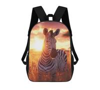 sinyumoney Zebra Sunset Harmony Backpack 3D Printed Kids School Backpack High Capacity Travel Backpacks Book Bags Kids Backpack 17inch