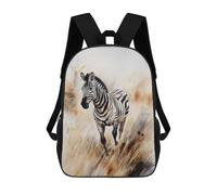 sinyumoney Zebra Watercolor Painting School Backpack Water Resistant Computer Rucksack- Perfect for Travel, Work And Daily Use 17inch