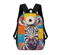 sinyumoney Zebra with Toilet Paper Children's School Backpack 3D Printed for Kids Travel Rucksacks Book Bags Kids School Bag 17inch