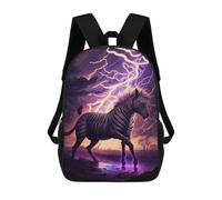 sinyumoney Zebras in Lightning Storms School Backpack Lightweight Schoolbag Dayback Bookbag College for Camping Outdoor Adventures And Daily Travel 17inch
