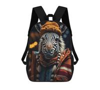 sinyumoney Zebras Striped Cheer Children's Backpacks School Backpack 3D Printed Backpack for Kids Travel Rucksacks Book Bags Kids School Bag 17inch