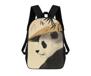 sinyumoney Zen Bamboo Panda Bear Rucksack Daypacks Business Backpack Water Resistant Bookbag for Men/Women 17inch
