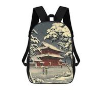 sinyumoney Zojo Ji Temple Kids Backpack, Kids School Bag 3D Printed School Backpacks for Boys And Teenager School Students 17inch