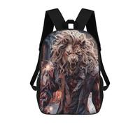sinyumoney Zombie Lion Attacker Backpack School High Secondary School Bags Casual Backpack for Men, Women & Teenage Boys 17inch