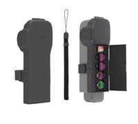 Sinyutia Protective Cover Case for DJI Osmo Pocket 3, 5 Slots SD Card CPL/ND Filter Storage Case, Work with the Original Cover, Gimbal & Screen Protector for Osmo Pocket 3 Accessories (black)