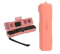 Sinyutia Travel Waterproof Case for Dji Osmo Pocket 3 Creator Combo Accessories, with 3 Magnetic Cpl/Nd Filter Storage Slots and 2 Storage Card Slots, with Wrist Strap (Pink)
