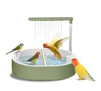 Sinyuyong Automatic Bird Bath Fountain, Pet Bird Shower with Water Circulation for Cockatiels, Lovebirds, Finches, and Parrots