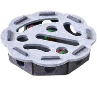 Sinyuyong Cat Nail File & Scratch Puzzle Box - Interactive Toy with 3 Balls for Indoor Claw Maintenance & Mental Enrichment(D)