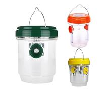 Sinyuyong Non-Toxic Asian Hornet Trap with LED Light - Reusable Outdoor Insect Catcher, Dual-Entry Design for Gardens & Balconies(Green)