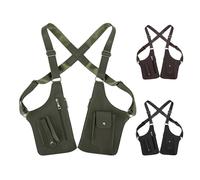 Sinyuyong Stealth Crossbody Bag for Men, Anti-Theft Hidden Underarm Pouch, PU Leather Phone Wallet Bag, Multi-Pocket Travel Hiking Pack, Lightweight & Adjustable Strap(C)