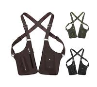 Sinyuyong Stealth Crossbody Bag for Men, Anti-Theft Hidden Underarm Pouch, PU Leather Phone Wallet Bag, Multi-Pocket Travel Hiking Pack, Lightweight & Adjustable Strap(B)
