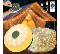 sinzau Retractable Camping String Lights: 20s Wind-Up 10m/32ft - Save 80% Camping Party Decorations Time - Tangle-Free with Built-in Reel