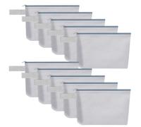 Sinzip 10 Pieces Cotton Canvas Makeup Bag with Bottom and Strap, Multi-Purpose Cosmetic Bag with Zipper Travel Toiletry Pouch, Blank DIY Craft Bag, Grey, Small
