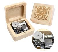 Sinzyo Davy Jones Music Box Vintage Musical Boxs Gift For Birthday Valentine's Day Christmas Day(Maple Wooden Box)