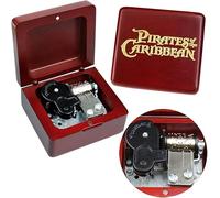 Sinzyo Davy Jones Music Box Vintage Musical Boxs Gift For Birthday Valentine's Day Christmas Day(Wine Red Box)