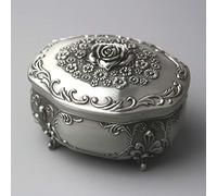 Sinzyo Embossed Zinc Alloy Music Box Metal Movement Music Box Christmas Birthday Valentine's Day (Metal Embossed Type E, Tune; Can't help falling in love)