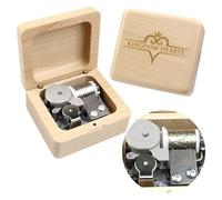 Sinzyo Kingdom Hearts Music Box Vintage Musical Boxs Gift For Birthday Valentine's Day Christmas Day(Maple Wooden Box)
