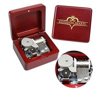 Sinzyo Kingdom Hearts Music Box Vintage Musical Boxs Gift For Birthday Valentine's Day Christmas Day(Wine Red Box)
