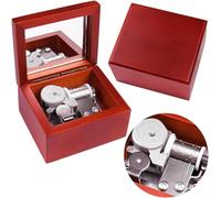 Sinzyo Kingdom Hearts Music Box Vintage Musical Boxs Gift For Birthday Valentine's Day Christmas Day(Red Box With Mirror)