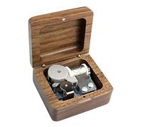 Sinzyo Merry Go Round of Life Music Box Vintage Wood Mechanism Wind Up Musical Box Gift for Christmas(Walnut Wooden Box)