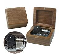 Sinzyo Music Box Vintage Wood Carved Mechanism Musical Boxs Gift For Birthday Valentine's Day Christmas Day(A Thousand Years-Walnut Wood Box)