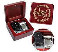 Sinzyo Music Box Vintage Wood Carved Mechanism Musical Boxs Gift For Birthday Valentine's Day Christmas Day(The Lord of Rings -Wine Red Box)