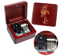 Sinzyo Music Box Vintage Wood Carved Mechanism Musical Boxs Gift For Birthday Valentine's Day Christmas Day(Youve Got a Friend-Wine red Wood Box)