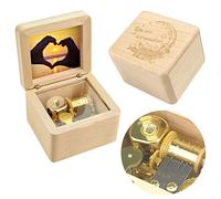 Sinzyo Natural Wooden Music Box with Customizable Photos Wind Up Musical Box Gifts for Christmas,Birthday and Valentine's Day(Character Maple, Tone:You are My Sunshine)