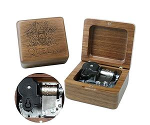 Sinzyo Queen-Bohemian Rhapsody Music Box Vintage Musical Boxs Gift For Birthday Valentine's Day Christmas Day(Walnut Wooden Box)
