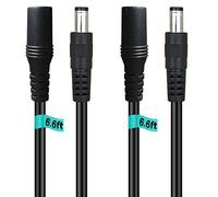 SIOCEN【2-Pack】 6ft DC Extension Cord 5.5mm x 2.1mm Male to Female Power Cable for CCTV Security Surveillance Indoor IP Camera Dvr Standalone LED Strip,Car,12v DC Power Supply Plug Adapter