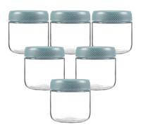 Siocok 6 Pack 12oz Glass Jars with Lids, with Screw Lid Reusable Small Mason jars Overnight Oats Jars, Glass Candy Canning for Food Prep, Yogurt, Spice,Fruit, Sauce, Cereal, Snacks