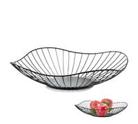 Siocok Black Wire Fruit Basket Fruit Bowl, Iron Arts Fruit Storage Baskets for Kitchen Counter, for Home Decor, Table Centerpiece Decorative Hold Vegetables, Bread, Snacks, Potpourris (A)