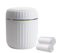Siocok Desktop Trash Can,with Press Type Lid, Mini Desktop Bin, Small Plastic Waste Table Bin for Bathroom, Office, Dressing Table, Kitchen, With 60 sheets of Trash Bags