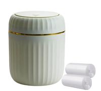 Siocok Desktop Trash Can,with Press Type Lid, Mini Desktop Bin, Small Plastic Waste Table Bin for Bathroom, Office, Dressing Table, Kitchen, With 60 sheets of Trash Bags