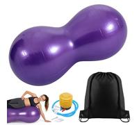 Siocok Peanut Ball Therapy with Pump, Yoga ball, Exercise Ball, Core Training & Balance, Gym ball, Sensory balls, Physio ball, Pregnancy ball, Pilates ball, With Storage Bag (Purple)