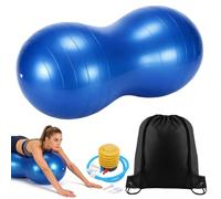 Siocok Peanut Ball Therapy with Pump, Yoga ball, Exercise Ball, Core Training & Balance, Gym ball, Sensory balls, Physio ball, Pregnancy ball, Pilates ball, With Storage Bag (Blue)