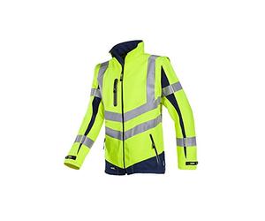 SIOEN 724ZA2TU2415L Malden Soft Shell jacket with detachable sleeves, Large, Hi-Vis Yellow/Navy